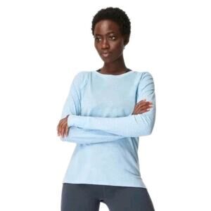 SWEATY BETTY Light Blue Breeze Running Top Long Sleeve Lightweight Women's Small